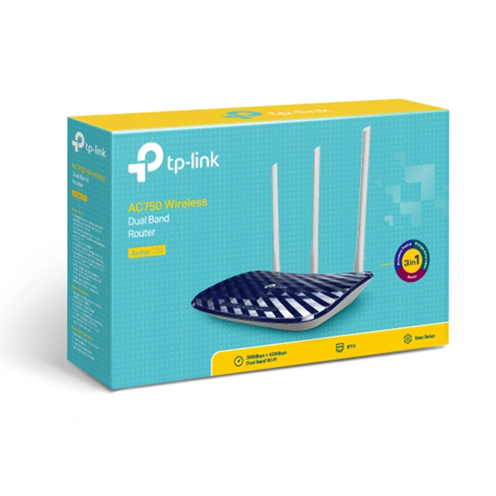 Router Inalámbrico TP-Link Archer C20 AC750 Dual Band 3 Antenas