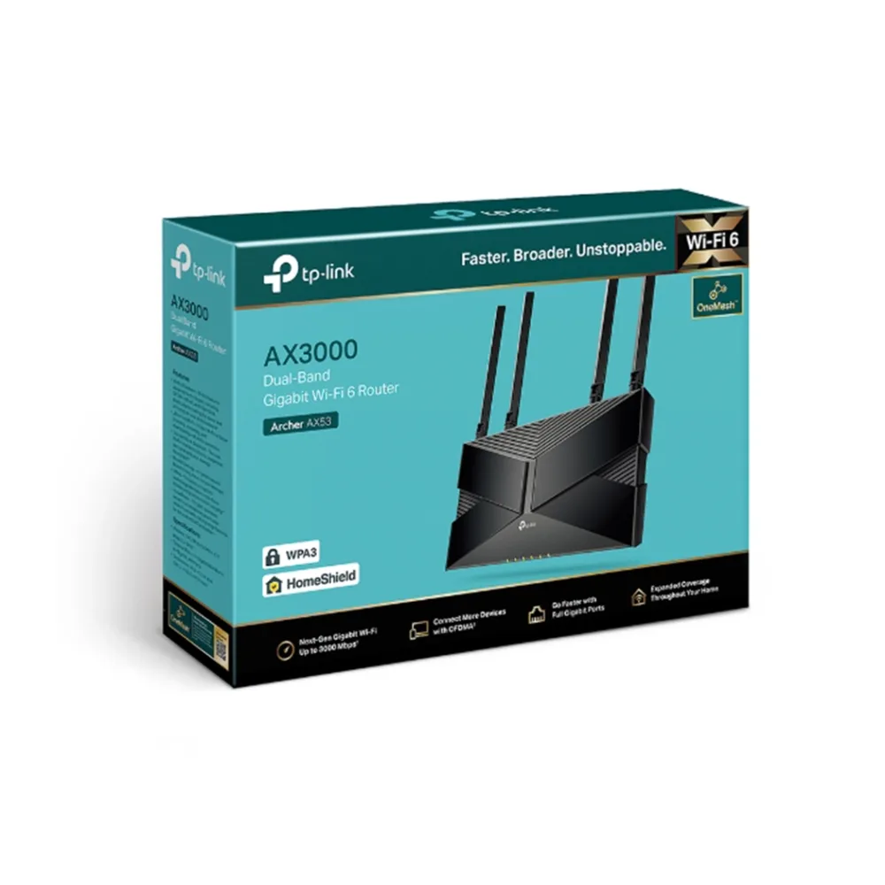 Router TP-Link AX3000 Archer AX53 WiFi 6 Alta Velocidad 4 Antenas