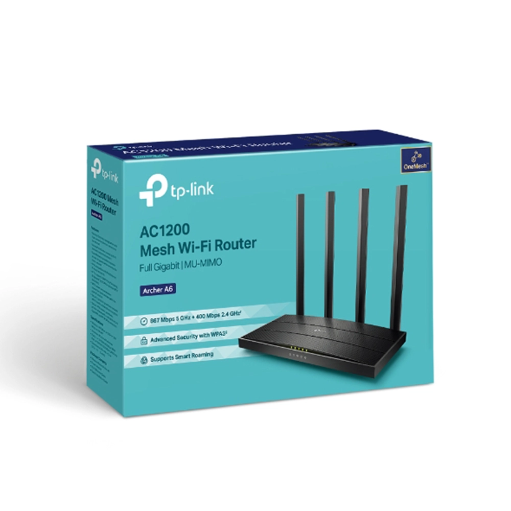 Router TP-Link Archer A6 AC1200 Gigabit Cobertura MU-MIMO