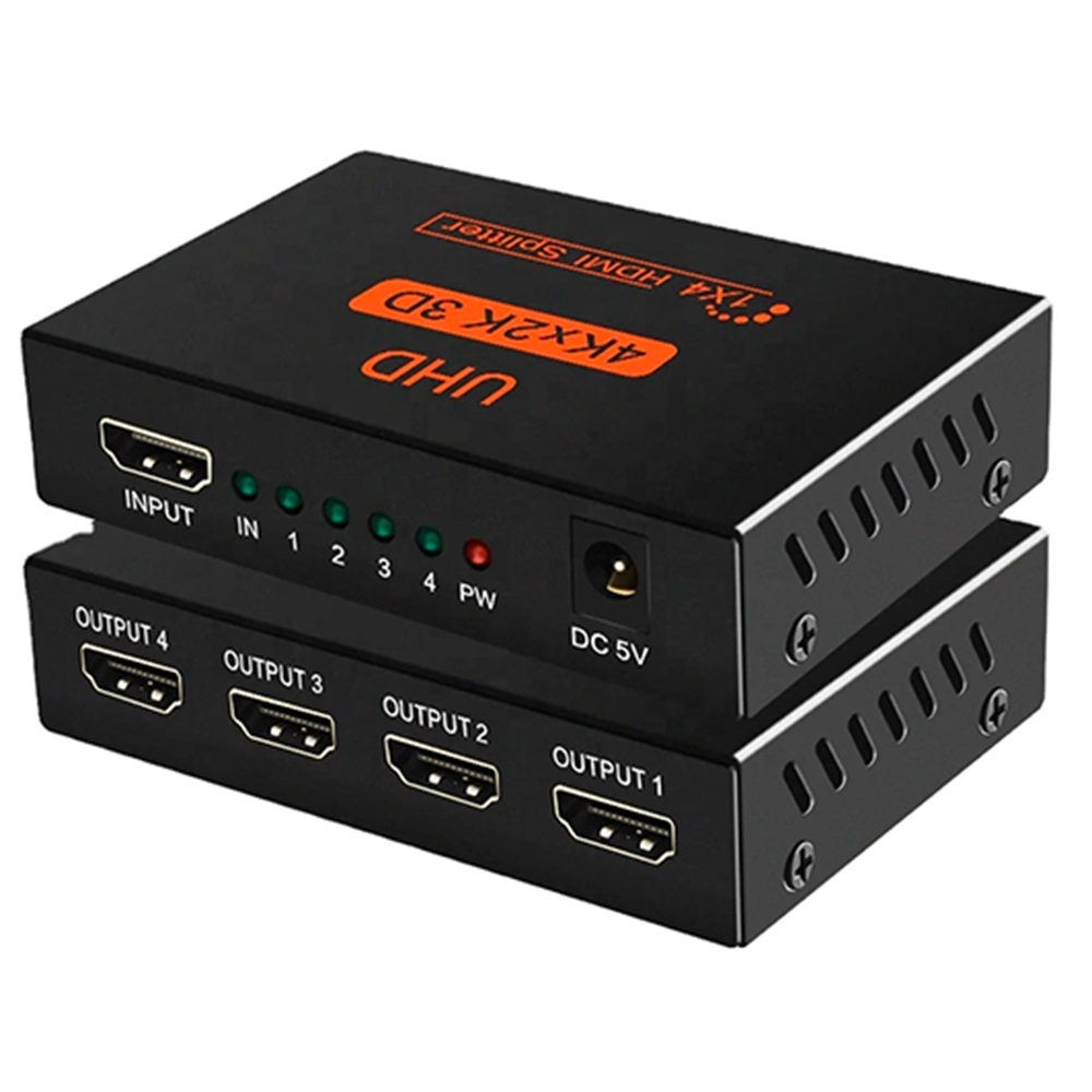 Splitter HDMI 4 Puertos 4K (1x4) – Distribuye Video Ultra HD a 4 Pantallas Simultáneamente