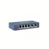 Switch PoE No Administrado DS-3E0106P-E/M Hikvision – 4 Puertos PoE + 2 RJ45 Fast Ethernet