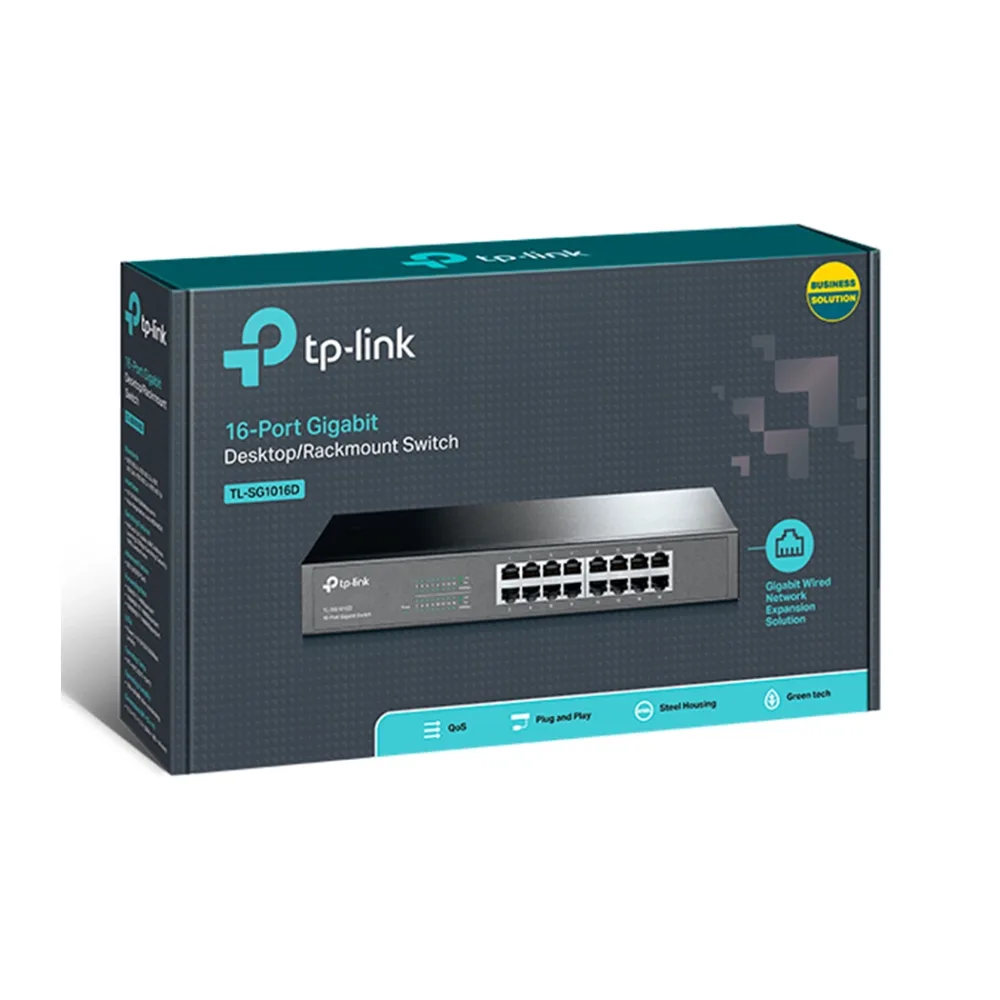 Switch TP-Link 16 Puertos Gigabit TL-SG1016D Eficiencia Energética Pro