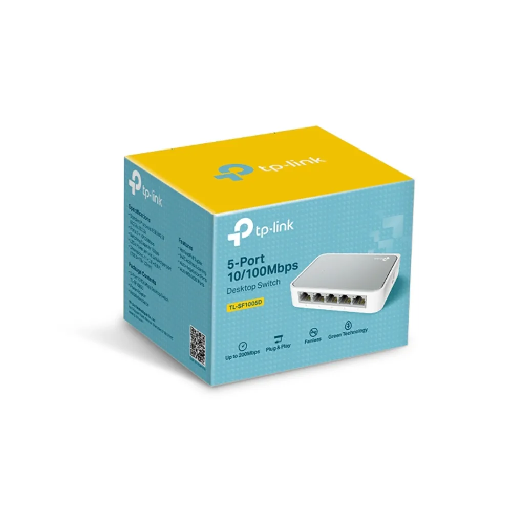 Switch TP-Link 5 Puertos TL-SF1005D 10/100Mbps Ahorro Energía
