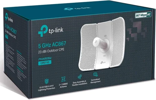 TP-Link CPE710 5GHz AC867 23dBi Outdoor – Conexión inalámbrica de alto alcance y rendimiento profesional.