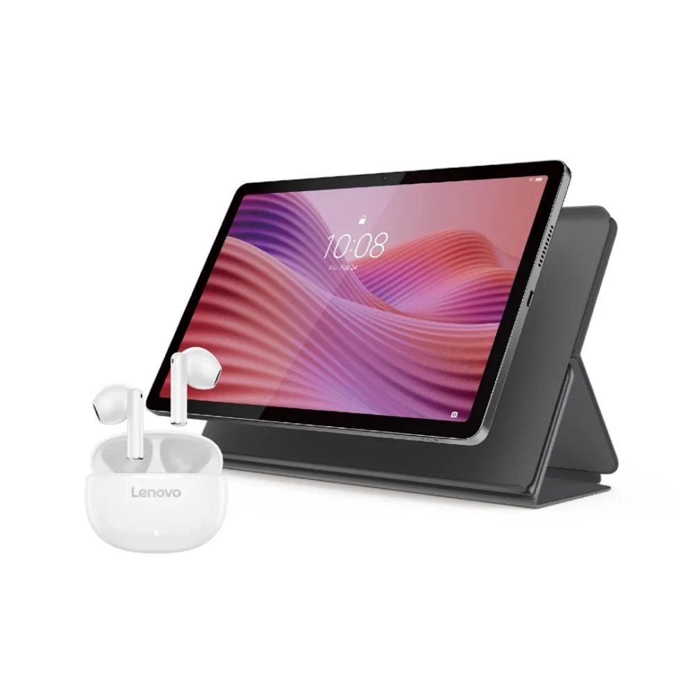 Tablet Lenovo Tab M10 4GB 128GB 4G LTE con Audífonos y Estuche Folio