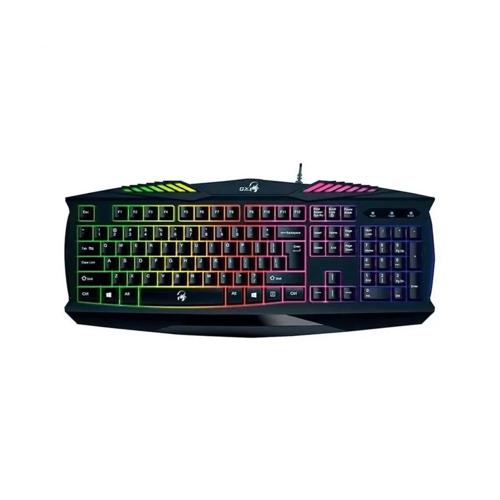 Teclado Gamer Genius Scorpion K220, Retroiluminado, Español, Antisalpicaduras