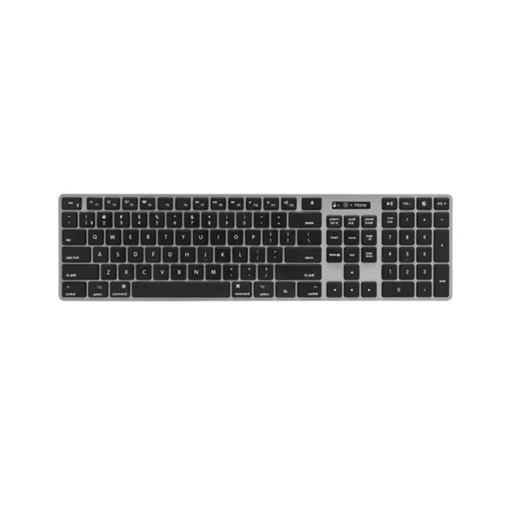 Teclado Inalámbrico iHome Bluetooth Full-Size para Mac – Bluetooth 5.0 + 2.4GHz, Ultra Delgado, Recargable