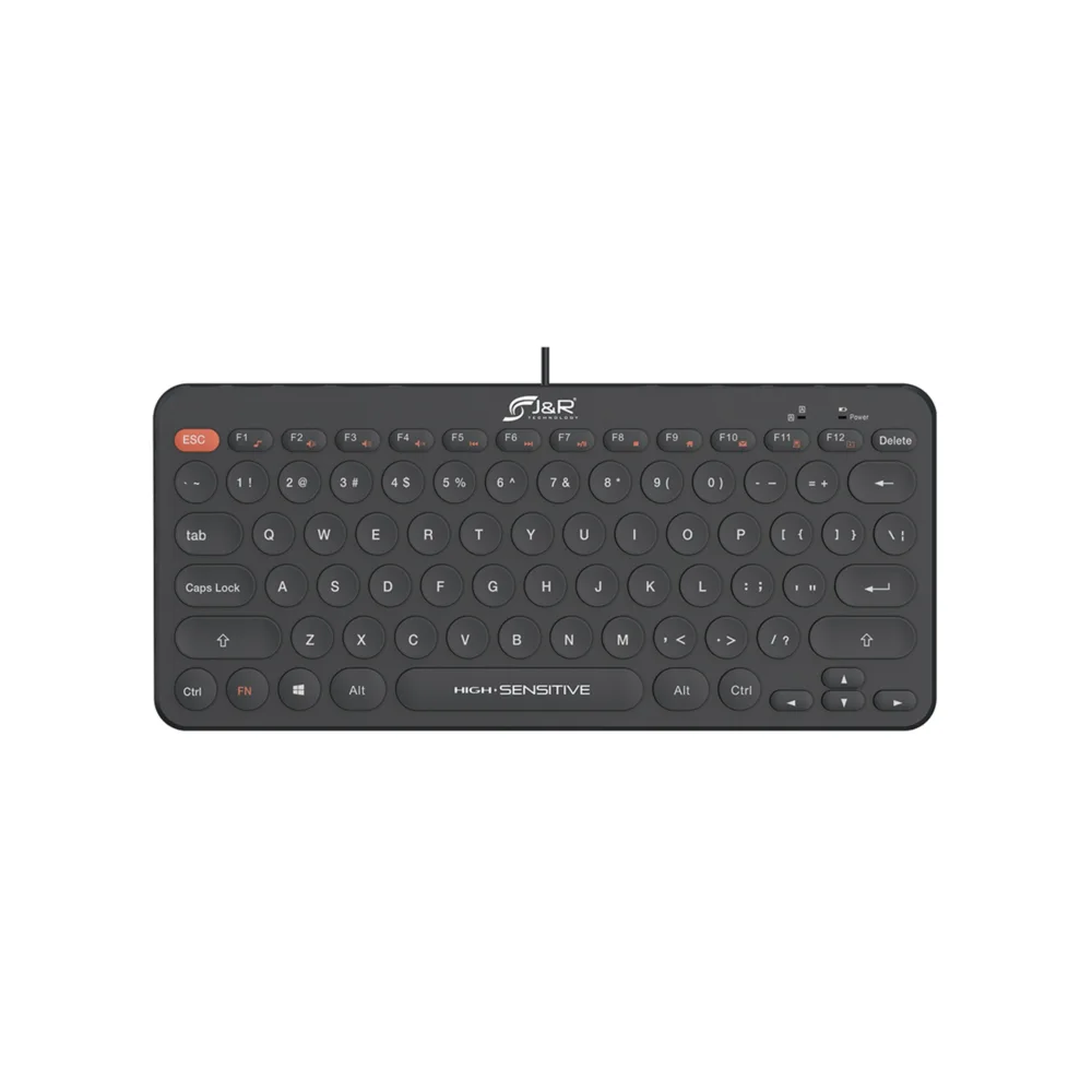 Teclado Mini Alambrico J&R Tecla Redondo