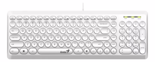 Teclado Multimedia Genius SlimStar Q200 Blanco USB