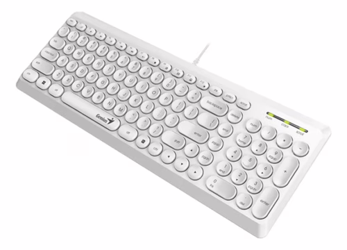 Teclado Multimedia Genius SlimStar Q200 Blanco USB