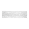 Teclado SlimStar 126 USB Alámbrico Multimedia – Blanco con Teclas de Acceso Rápido