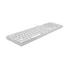 Teclado SlimStar 126 USB Alámbrico Multimedia – Blanco con Teclas de Acceso Rápido