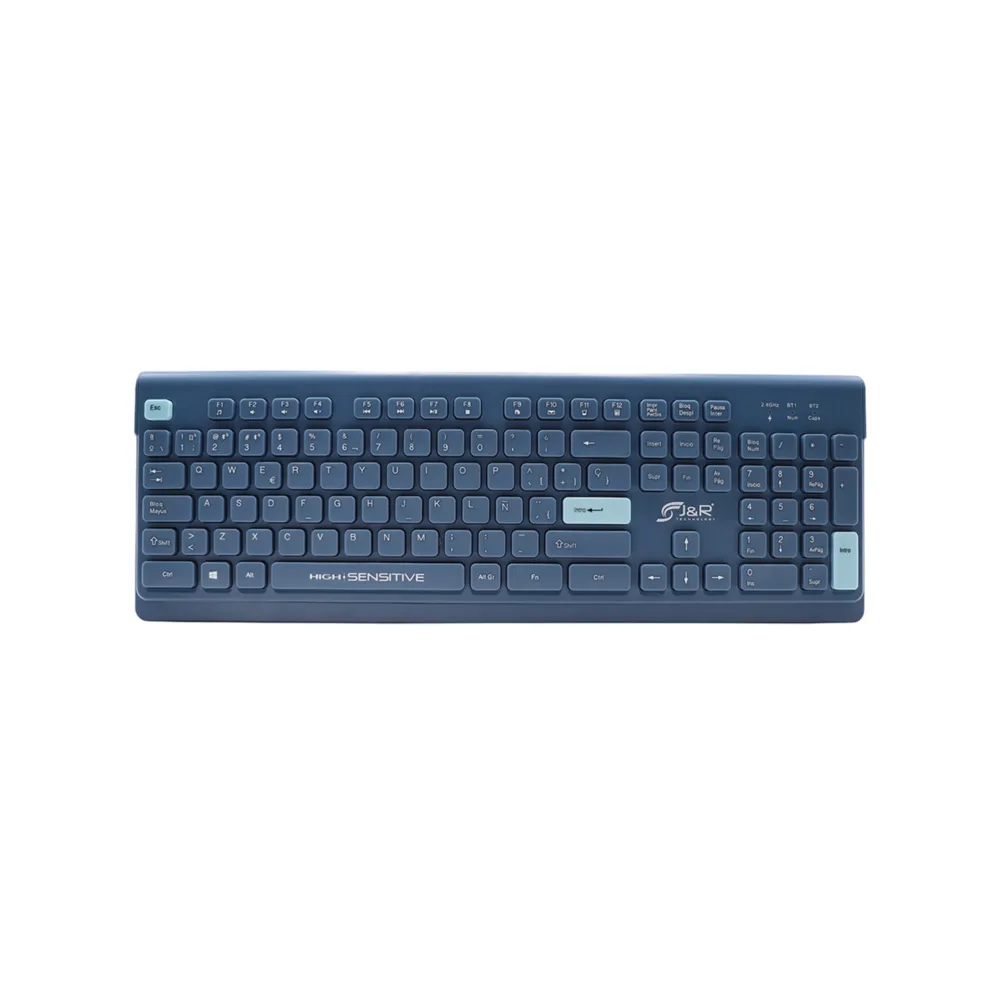 Teclado inalámbrico Bluetooth Dual J&R 104 teclas con batería recargable