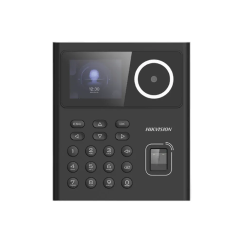 Terminal de control de acceso facial Hikvision DS-K1T320MFX – LCD 2.4", huella, tarjeta y PIN
