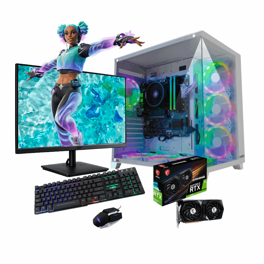 Torre AMD Ryzen 7-8700F DDR5 16GB SSD 512GB RTX 3050 6GB Desempeño Gamer