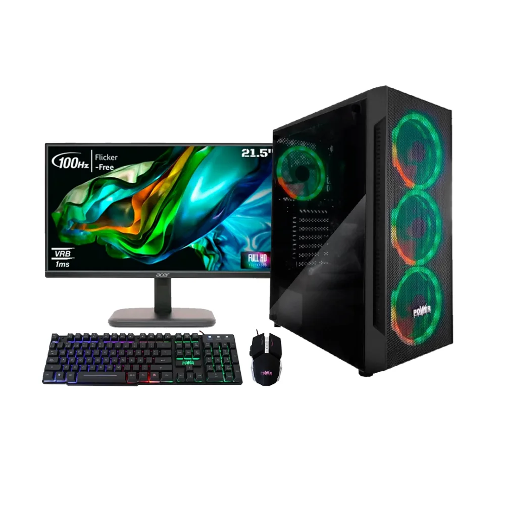 Torre PC AMD Ryzen 7 5700G 16GB RAM SSD 512GB Pantalla 22" Linux