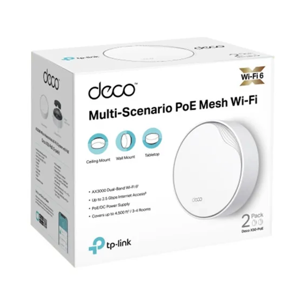 Tp-Link Deco X50 -Poe 2 Pack Mesh Wi-fi 6 Poe