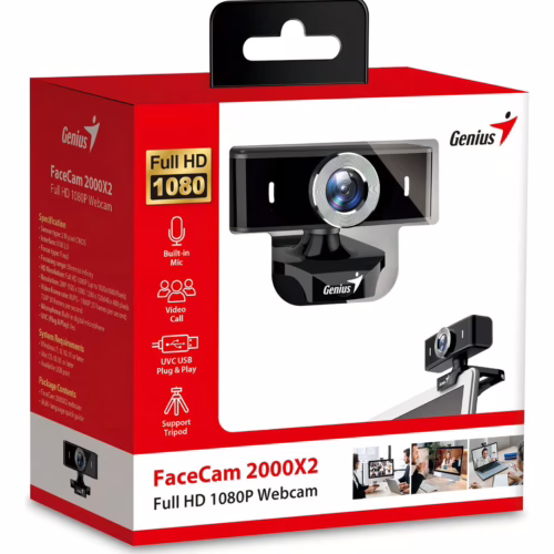 Webcam Genius Facecam 2000X2 FHD 1080P con Micrófono