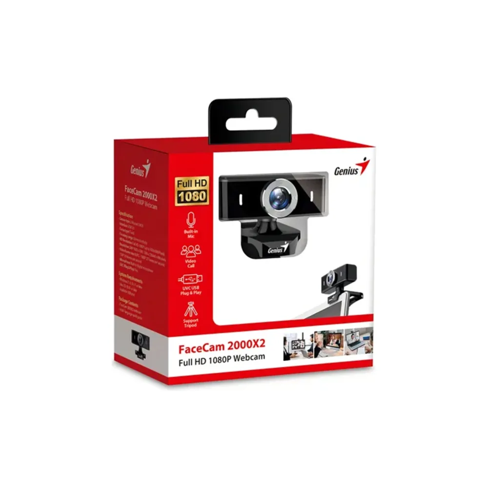Webcam Genius Facecam 2000X2 FHD 1080P con Micrófono