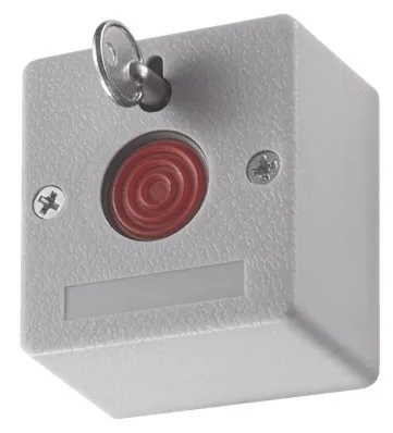 Botón de pánico con llave Hikvision DS-PD1-EB cableado NO/NC