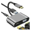 Cable OTG Tipo C a HDMI 4K 4 en 1 – Conecta tu dispositivo móvil a pantallas grandes en ultra alta definición