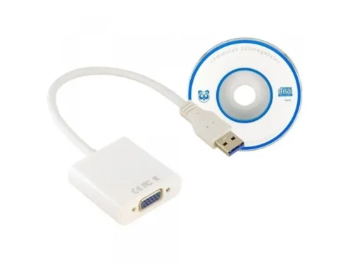 Cable Convertidor USB a VGA Jaltech – Conexión Rápida para Monitores VGA