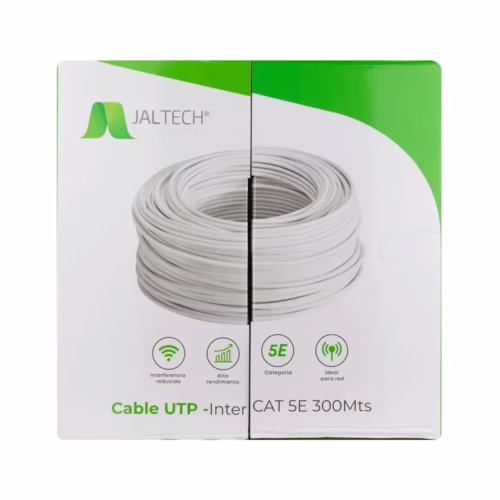 Cable UTP Cat 5 Interior 300 Metros Jaltech – Aluminio Revestido de Cobre