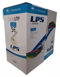 Cable UTP Cat 5E Enerline para Interior – 305 metros, CCA, Conductor 0.5 mm