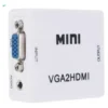 Caja convertidora VGA a HDMI con audio 3.5mm, Full HD 1080p, Plug & Play