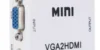 Caja convertidora VGA a HDMI con audio 3.5mm, Full HD 1080p, Plug & Play