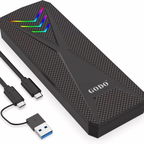 CAJA EXTERNA GAMER 2.5" SATA A USB 3.0 – RGB, Compatible SSD/HDD, Tipo C