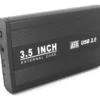 Caja Externa 3.5" SATA USB 3.0 para Disco Duro, Aluminio, Negra