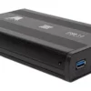 Caja Externa 3.5" SATA USB 3.0 para Disco Duro, Aluminio, Negra