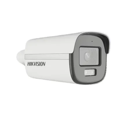 Cámara Bala Hikvision DS-2CE12DF0T-LFS 2MP – ColorVu, Luz Híbrida, Micrófono, IP67
