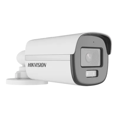 Cámara IP tipo bala Hikvision 4MP DS-2CD1043G2-LIU(F) con micrófono y luz híbrida