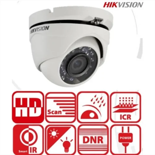 CÁMARA TIPO TORRETA HIKVISION DS-2CE56D0T-IRMF(C) – 2 MP, IR 25 m, 4 en 1, lente 2.8 mm