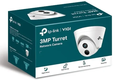 Cámara de Red Tipo Torreta VIGI C400HP 3MP – Lente 2.8 mm, IR 30 m, PoE, Detección Inteligente