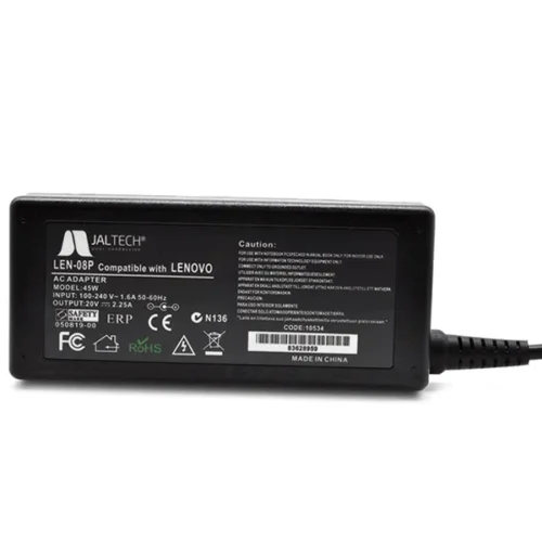 CARGADOR PARA LENOVO 20V 3.25A 65W JALTECH – Punta amarilla USB cuadrada, tipo escritorio