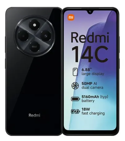 Celular Redmin 14C Ram16 Almacenamiento 256 Negro Ocaso