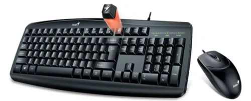 Combo Alámbrico Genius KM-200 – Teclado Multimedia + Mouse Óptico