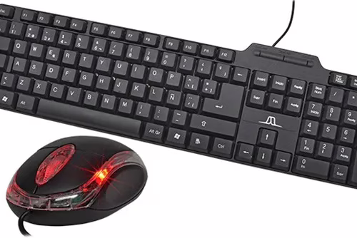 Combo Teclado y Mouse Jaltech A87 USB – Teclado de Membrana + Mouse Óptico, Negro
