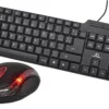 Combo Teclado y Mouse Jaltech A87 USB – Teclado de Membrana + Mouse Óptico, Negro
