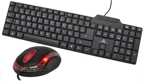 Combo Teclado y Mouse Jaltech A87 USB – Teclado de Membrana + Mouse Óptico, Negro