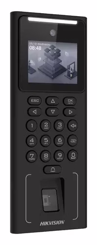 Control de acceso facial Hikvision DS-K1T321MFWX con huella, tarjeta y Wi-Fi