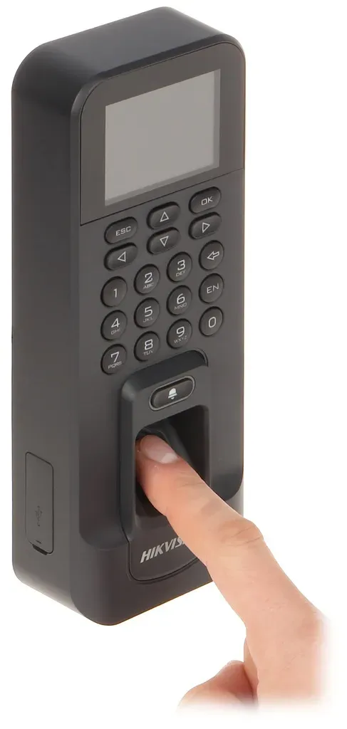TERMINAL BIOMÉTRICO HIKVISION DS-K1T804AMF – Huella, tarjeta MIFARE, Wi-Fi y control de acceso