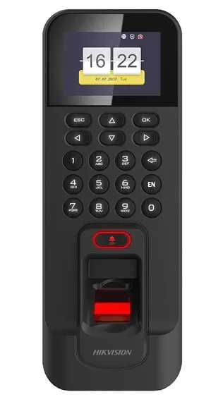 TERMINAL BIOMÉTRICO HIKVISION DS-K1T804AMF – Huella, tarjeta MIFARE, Wi-Fi y control de acceso