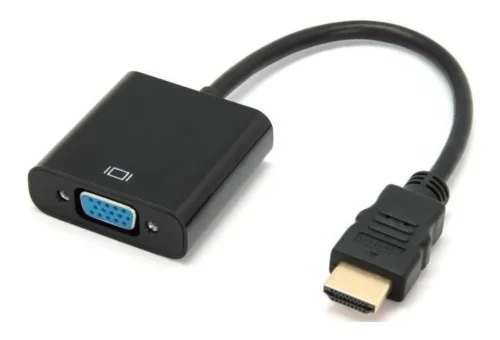 CONVERTIDOR DE HDMI A VGA CON AUDIO – Adaptador compacto, señal HD y salida 3.5 mm