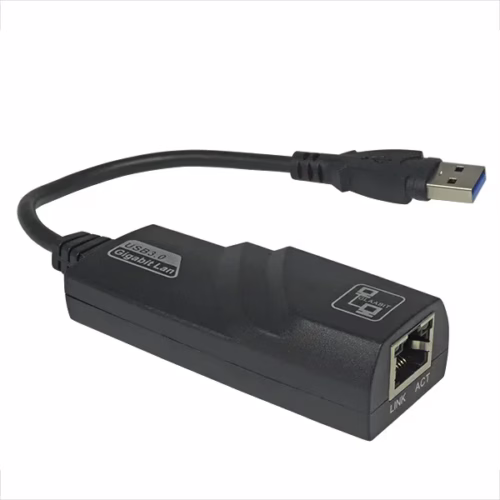 CONVERTIDOR USB 3.0 A RJ45 LAN GIGABIT – Alta velocidad, sin drivers, plug & play