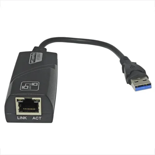 CONVERTIDOR USB 3.0 A RJ45 LAN GIGABIT – Alta velocidad, sin drivers, plug & play
