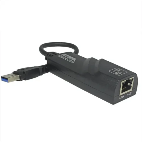CONVERTIDOR USB 3.0 A RJ45 LAN GIGABIT – Alta velocidad, sin drivers, plug & play